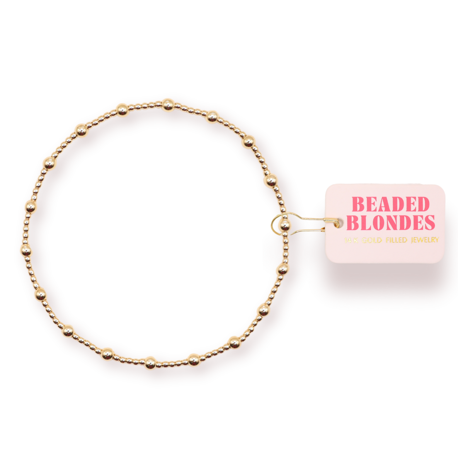 June Gold Anklet: Standard 9 inch | Beaded Blondes