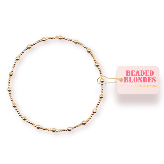 June Gold Anklet: Standard 9 inch | Beaded Blondes