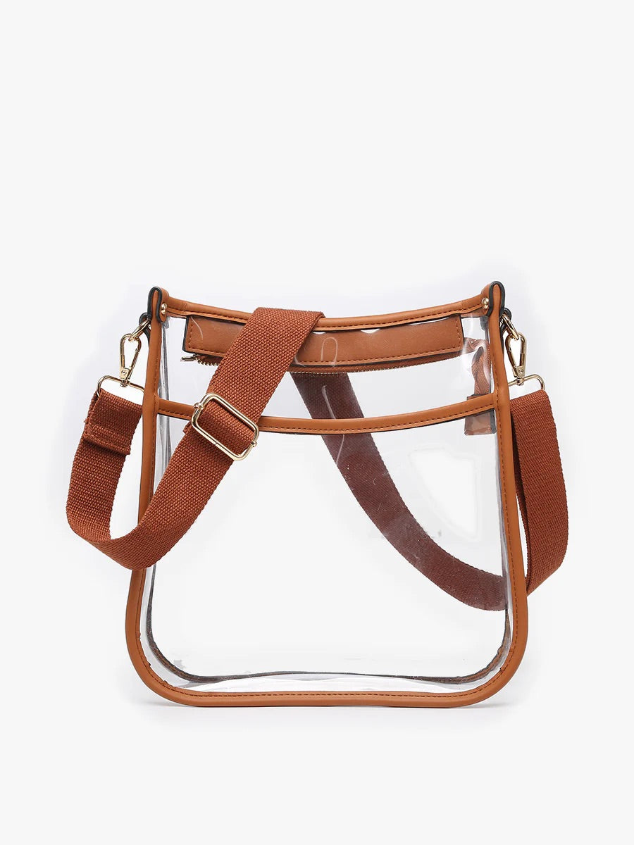 Brown | Posie Clear Crossbody Bag