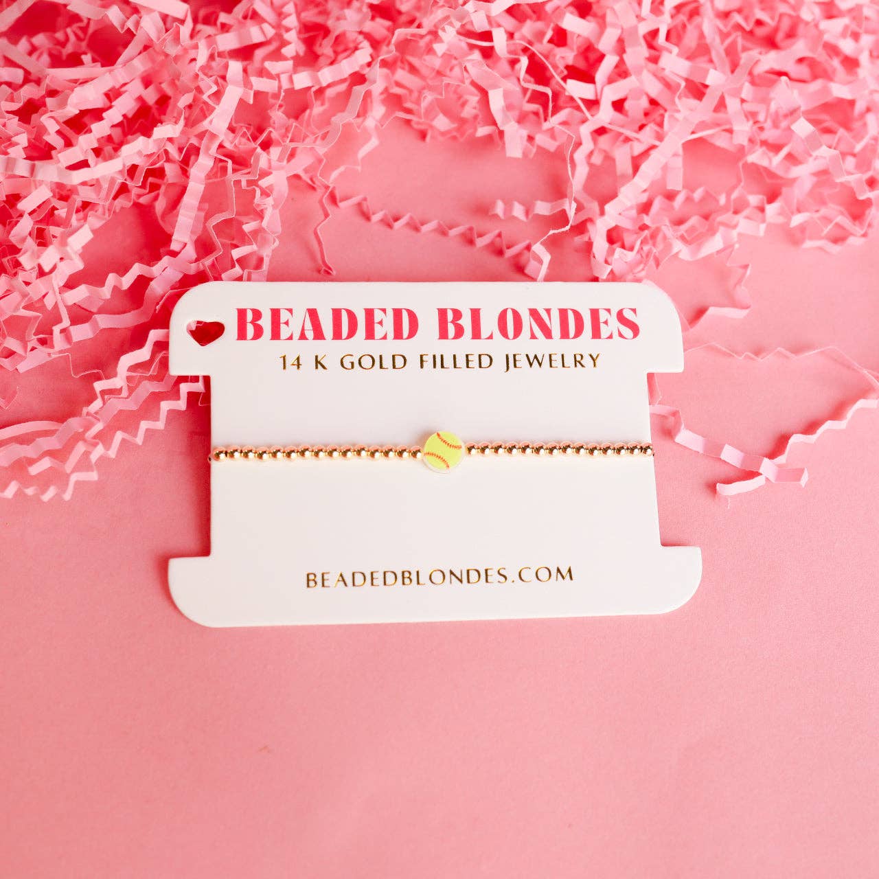 Softball Bracelet: Standard 6.75 inch | Beaded Blondes