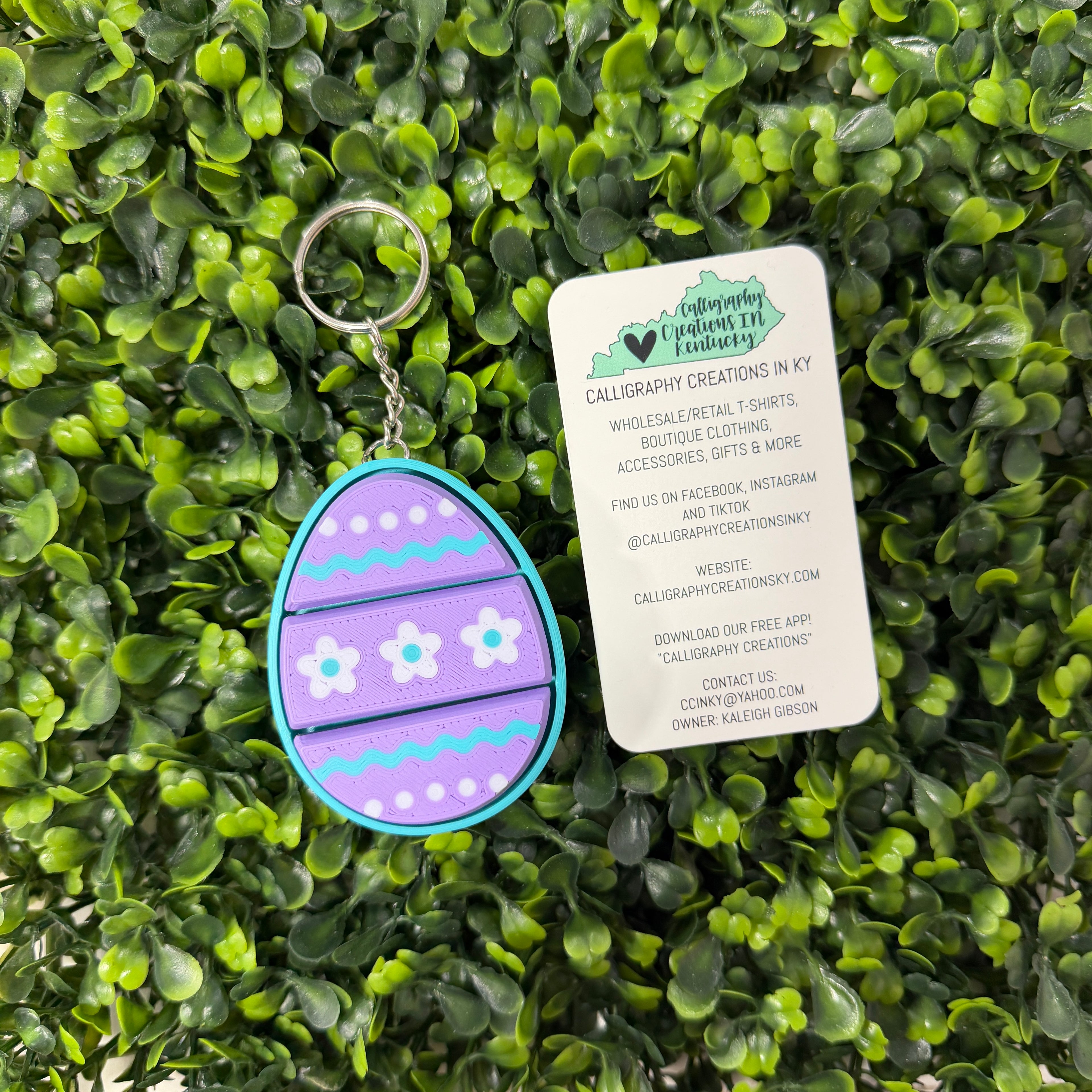 Triple Easter Egg Fidget Clicker Keychain