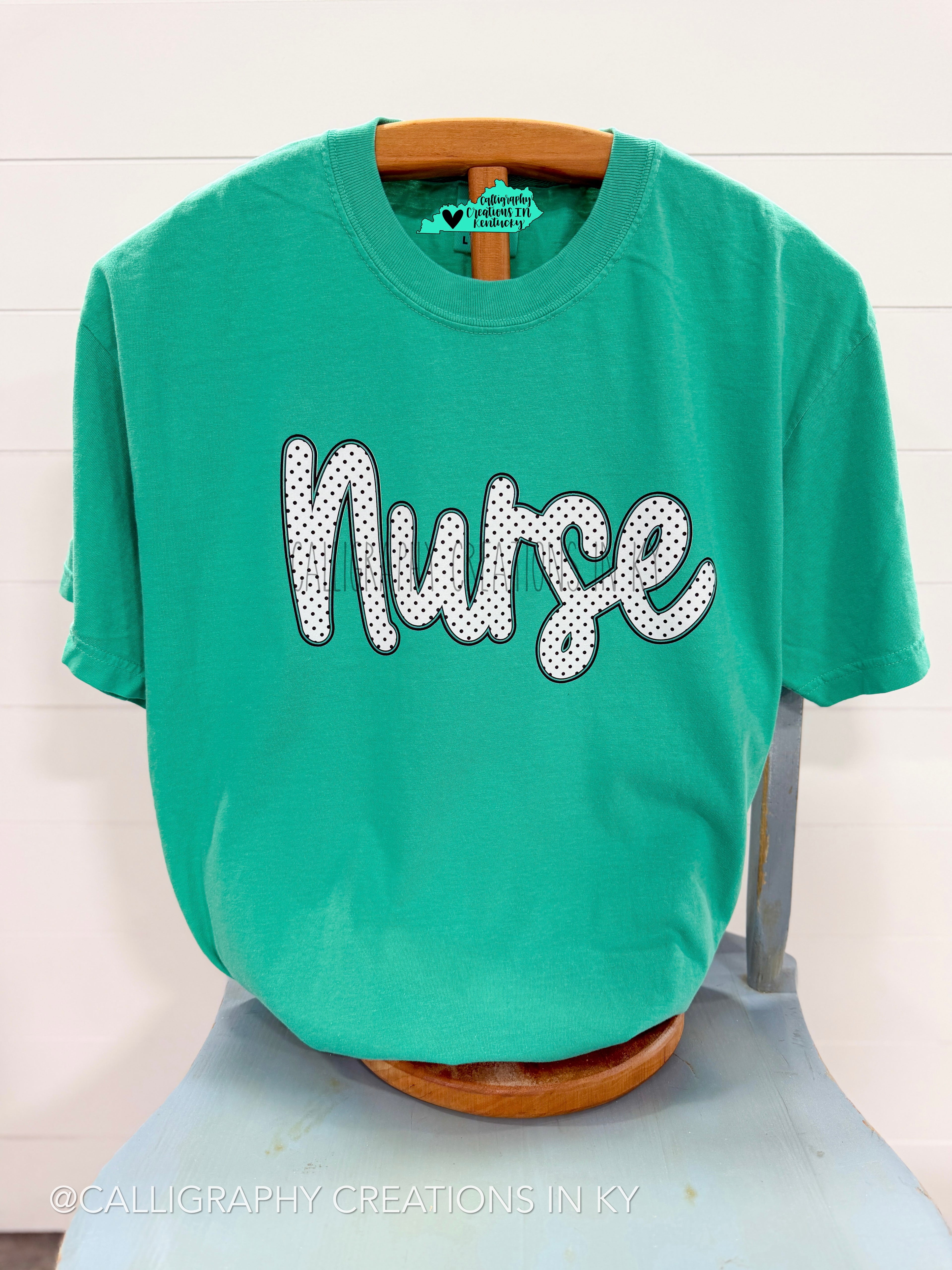 Island Green • Polka Dot Nurse CC Tee
