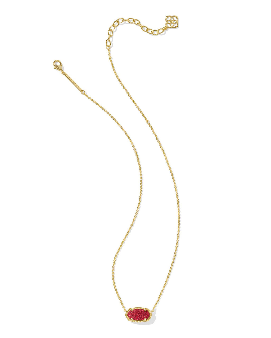Kendra Scott Elisa Necklace - Gold Bright Red Drusy