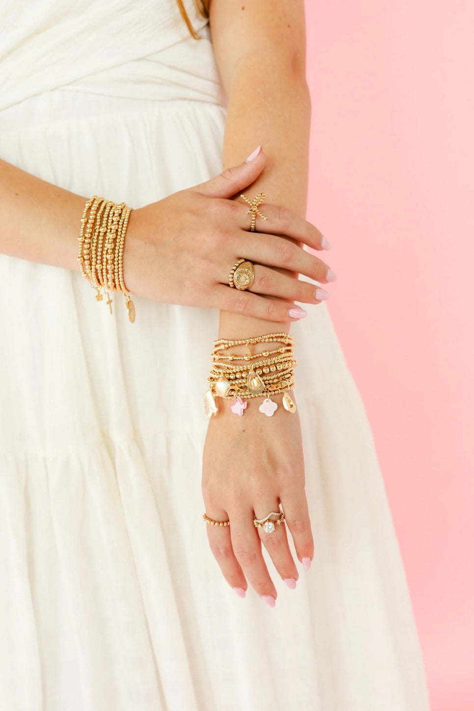 Pink Clover Charm (Interchangable) • Beaded Blondes
