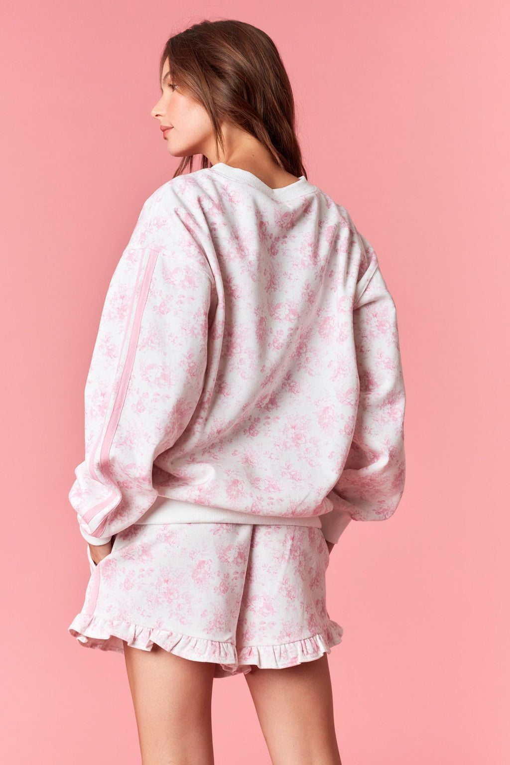 Pink Floral Sweatshirt