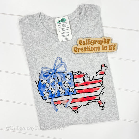 Watercolor USA Tee