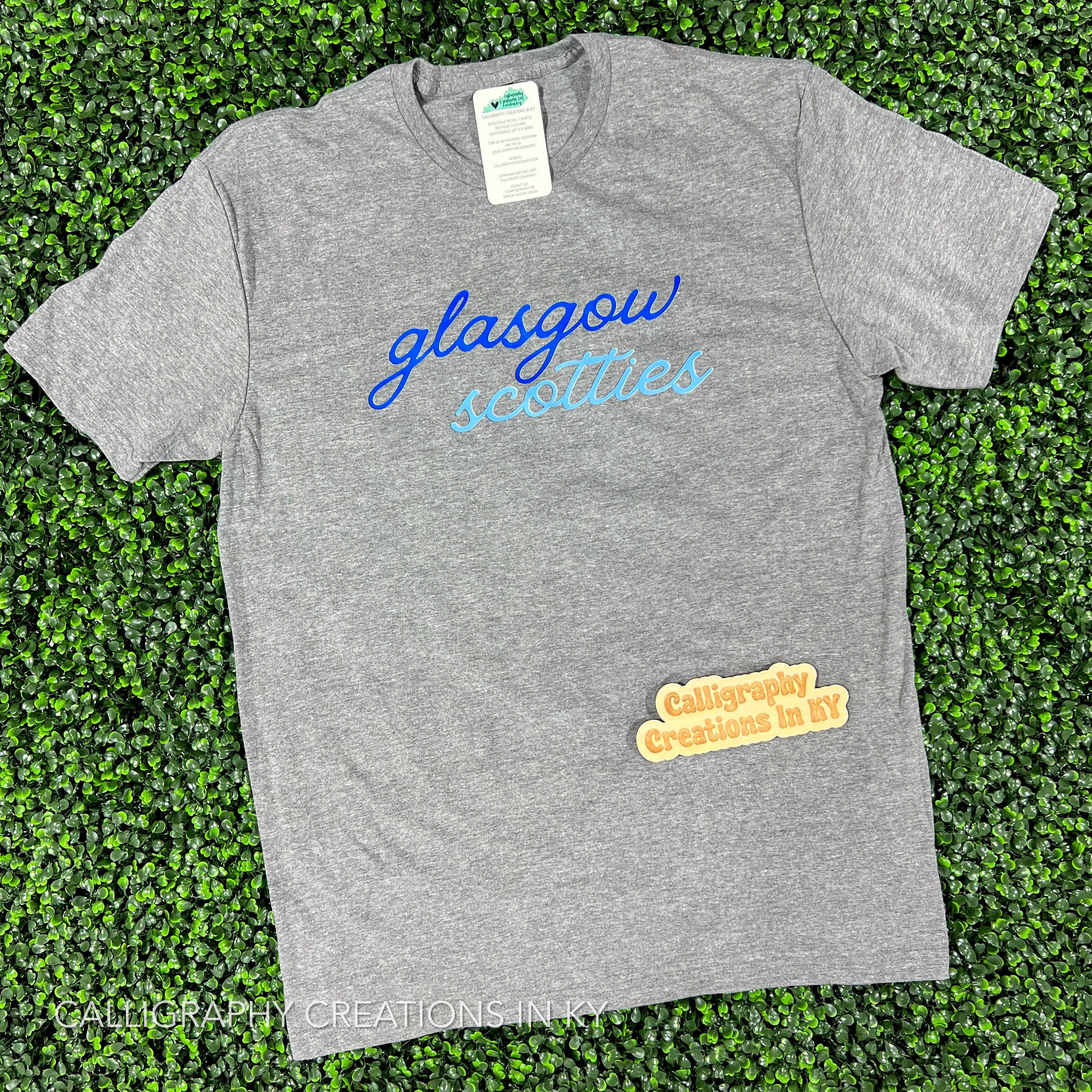 (2XL) Graphite | Script Glasgow Scotties Tee *FINAL SALE*
