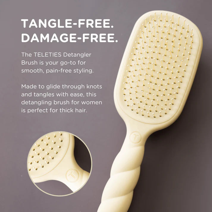 TELETIES Detangler Hair Brush for Thick Hair – Tan