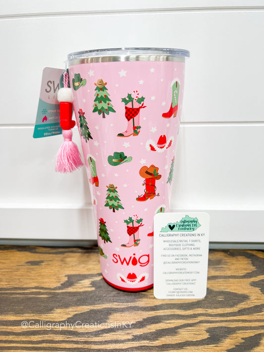 Howdy Holidays 32 oz Swig Tumbler FINAL SALE
