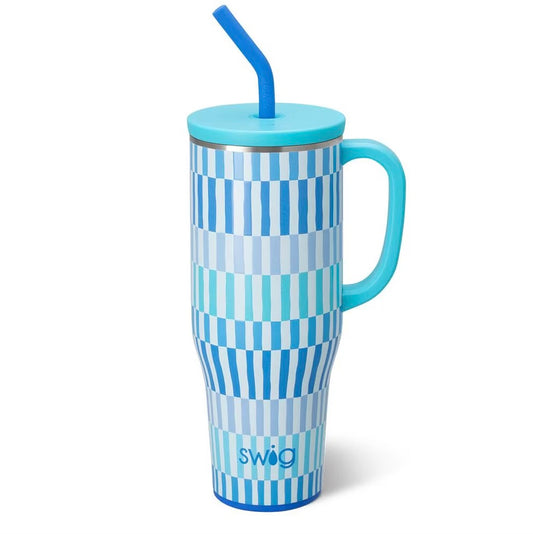 Glacier Stripe 40 oz Swig Mega Mug