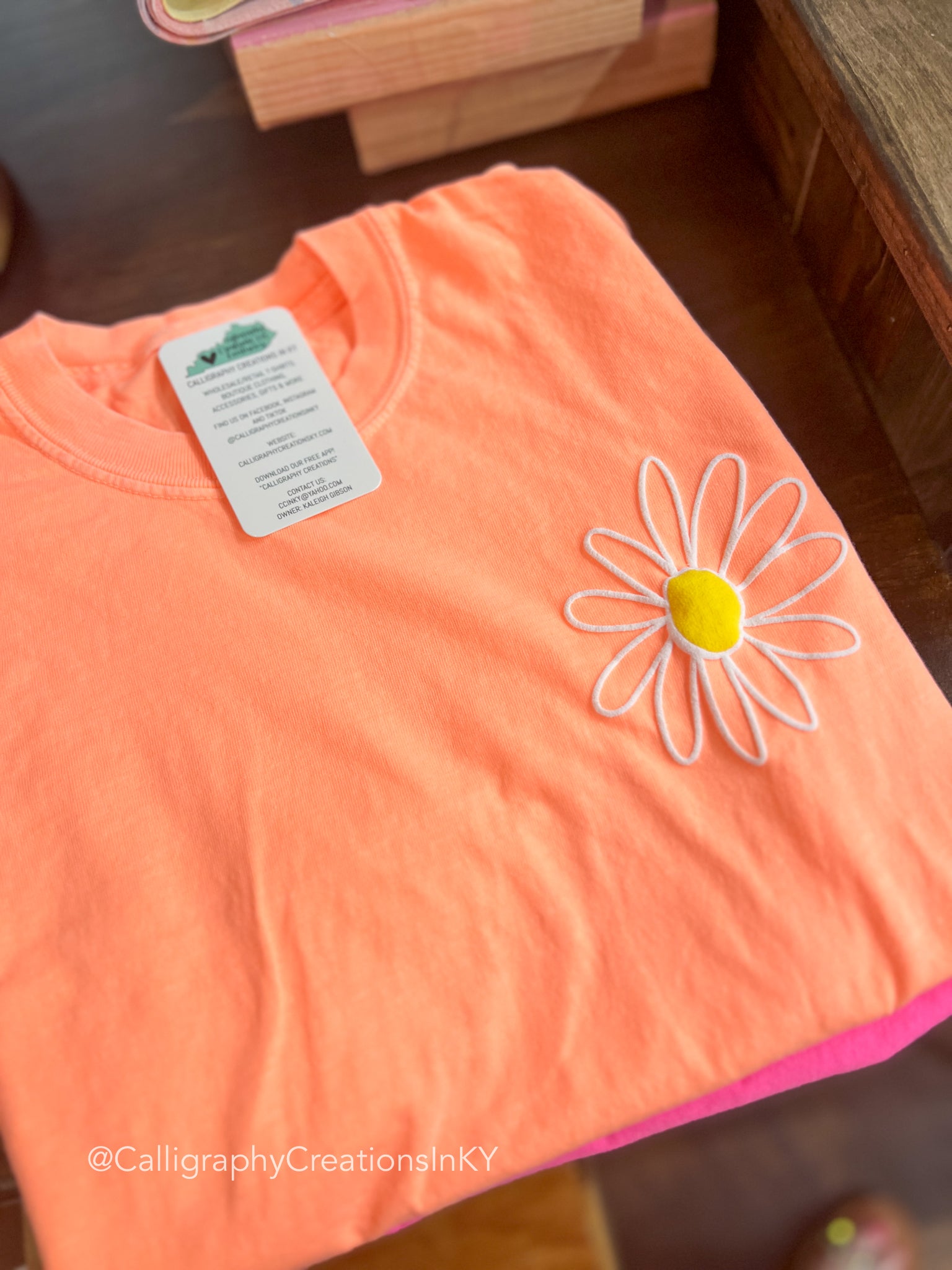 XL - Neon Orange • Daisy Tee *FINAL SALE*