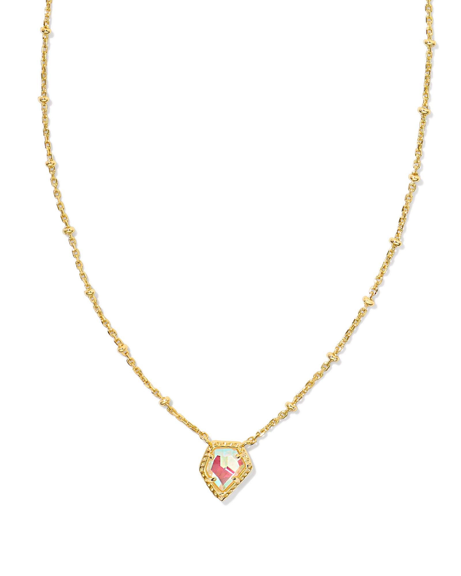 Kendra Scott Tess Satellite Pendant Necklace - Gold Dichroic Glass