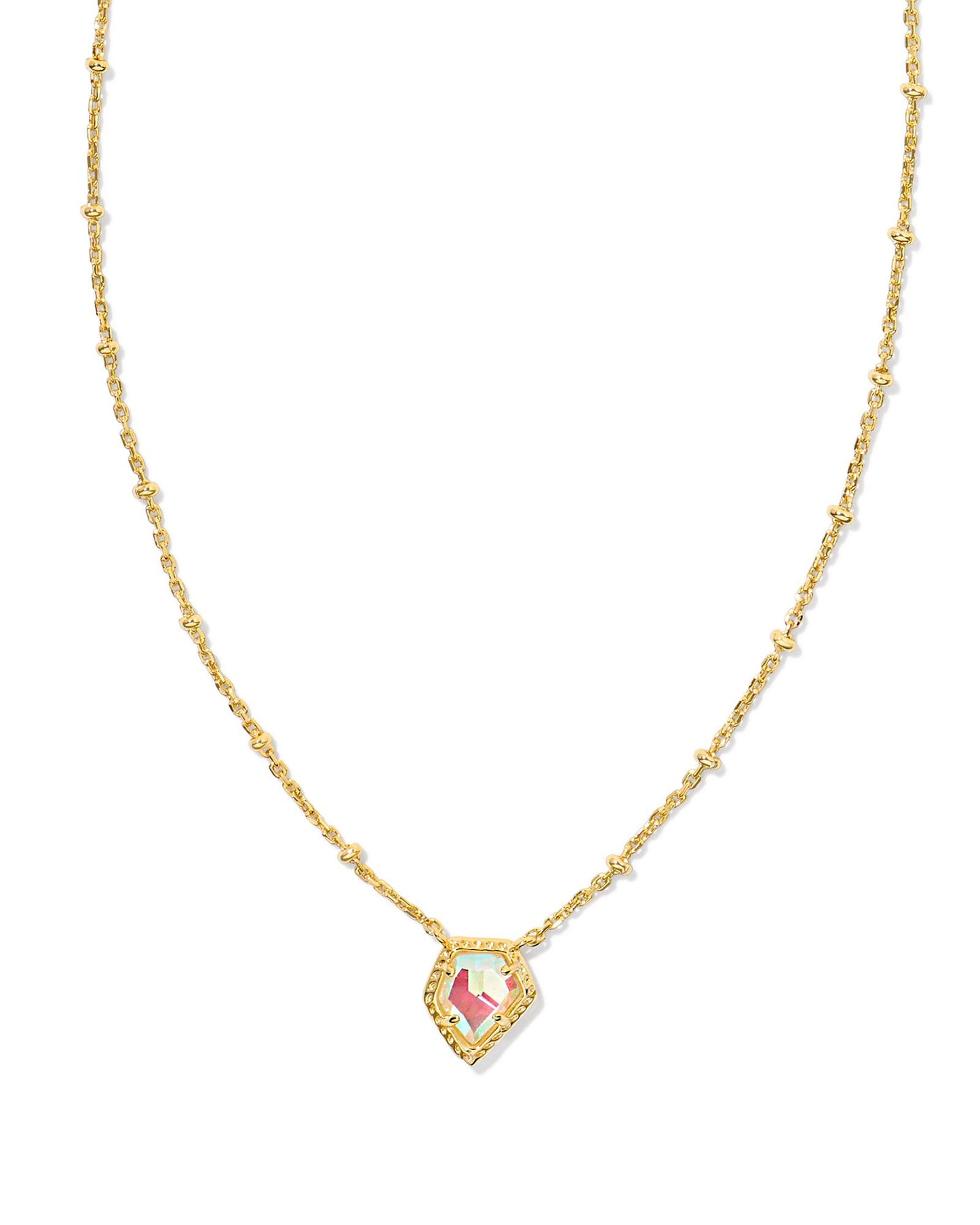 Kendra Scott Tess Satellite Pendant Necklace - Gold Dichroic Glass