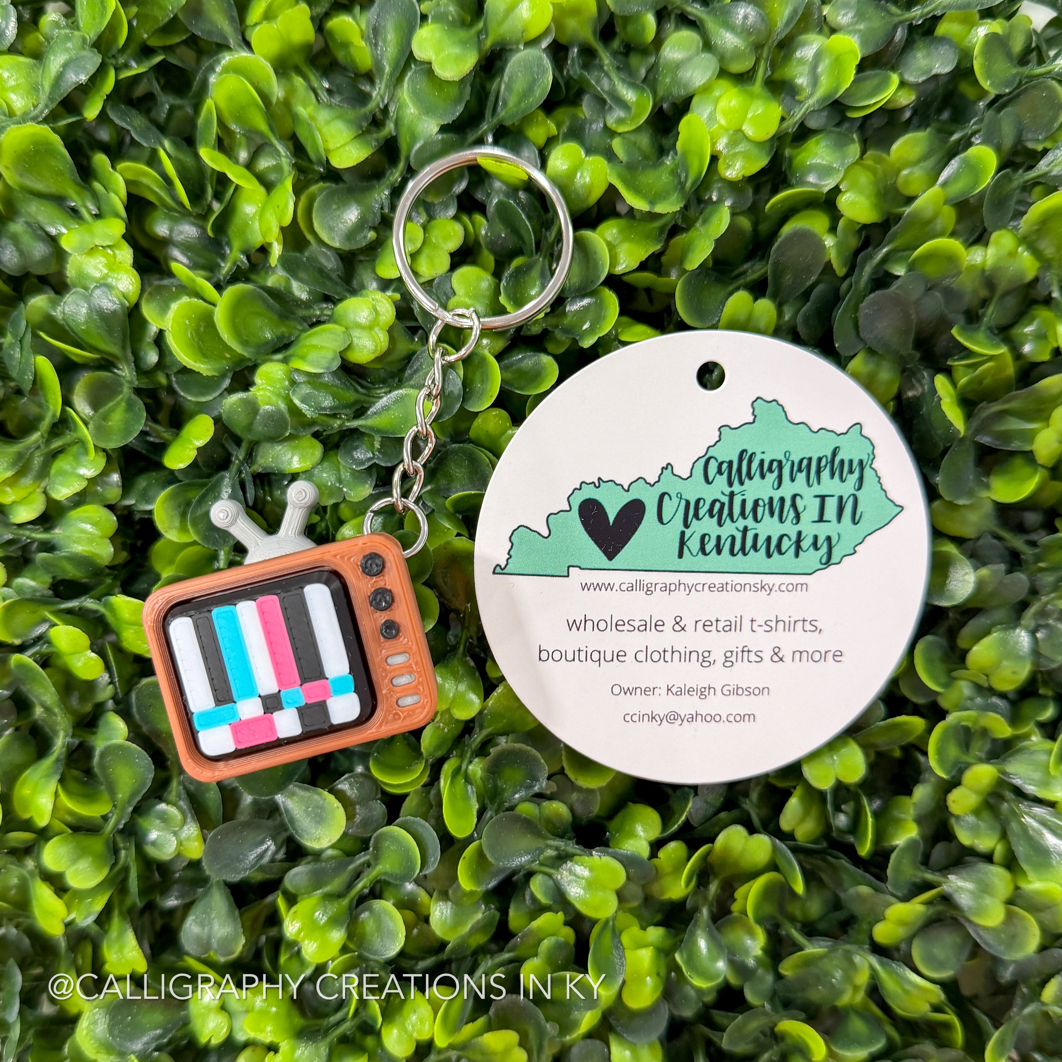 No Signal TV Fidget Clicker Keychain