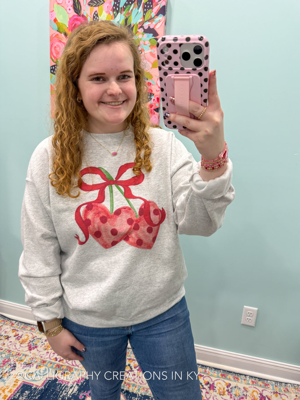 Heart Cherries Sweatshirt