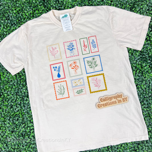 Floral Stamps CC Tee