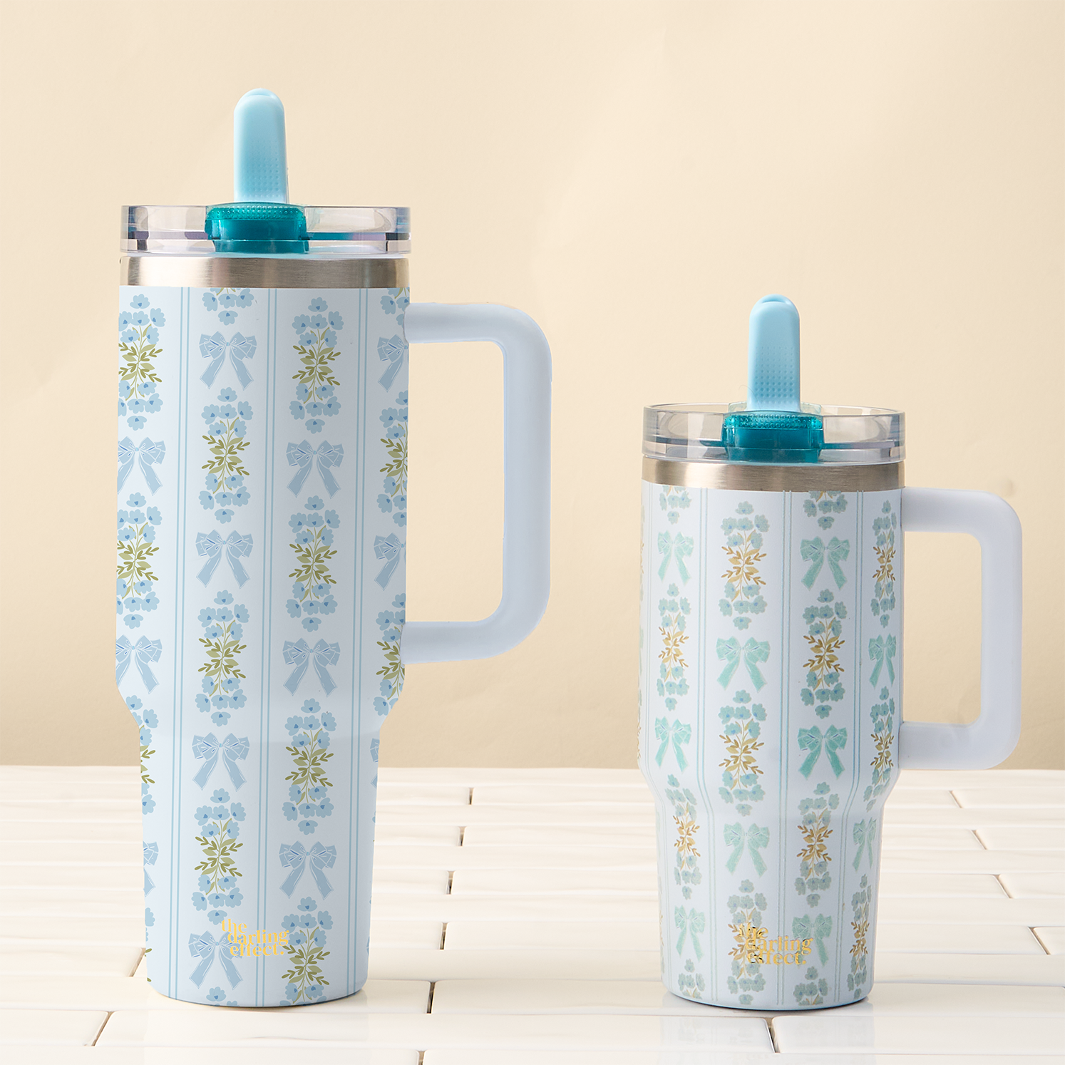 Blue | Oh So Fancy 40 oz Lifestyle Flip Straw Tumbler