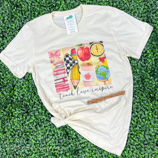 Teach Love Inspire Quad Tee