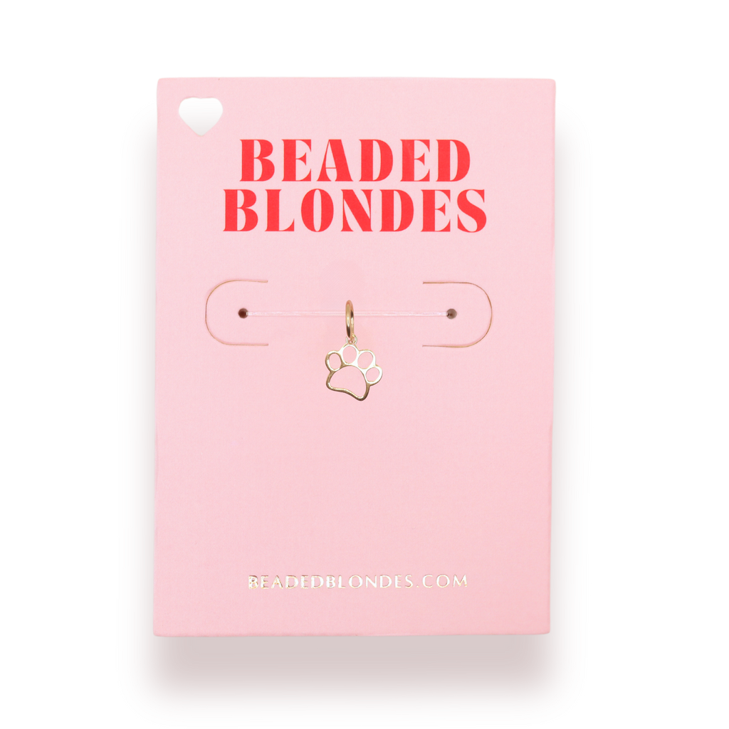 Gold Paw Charm (Interchangeable) | Beaded Blondes