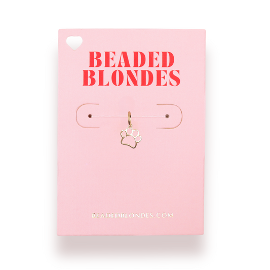 Gold Paw Charm (Interchangeable) | Beaded Blondes