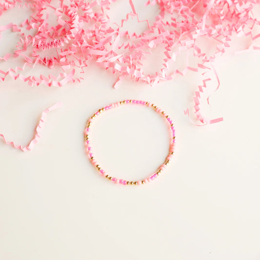 Pink Sprinkle Beaded Blondes Bracelet