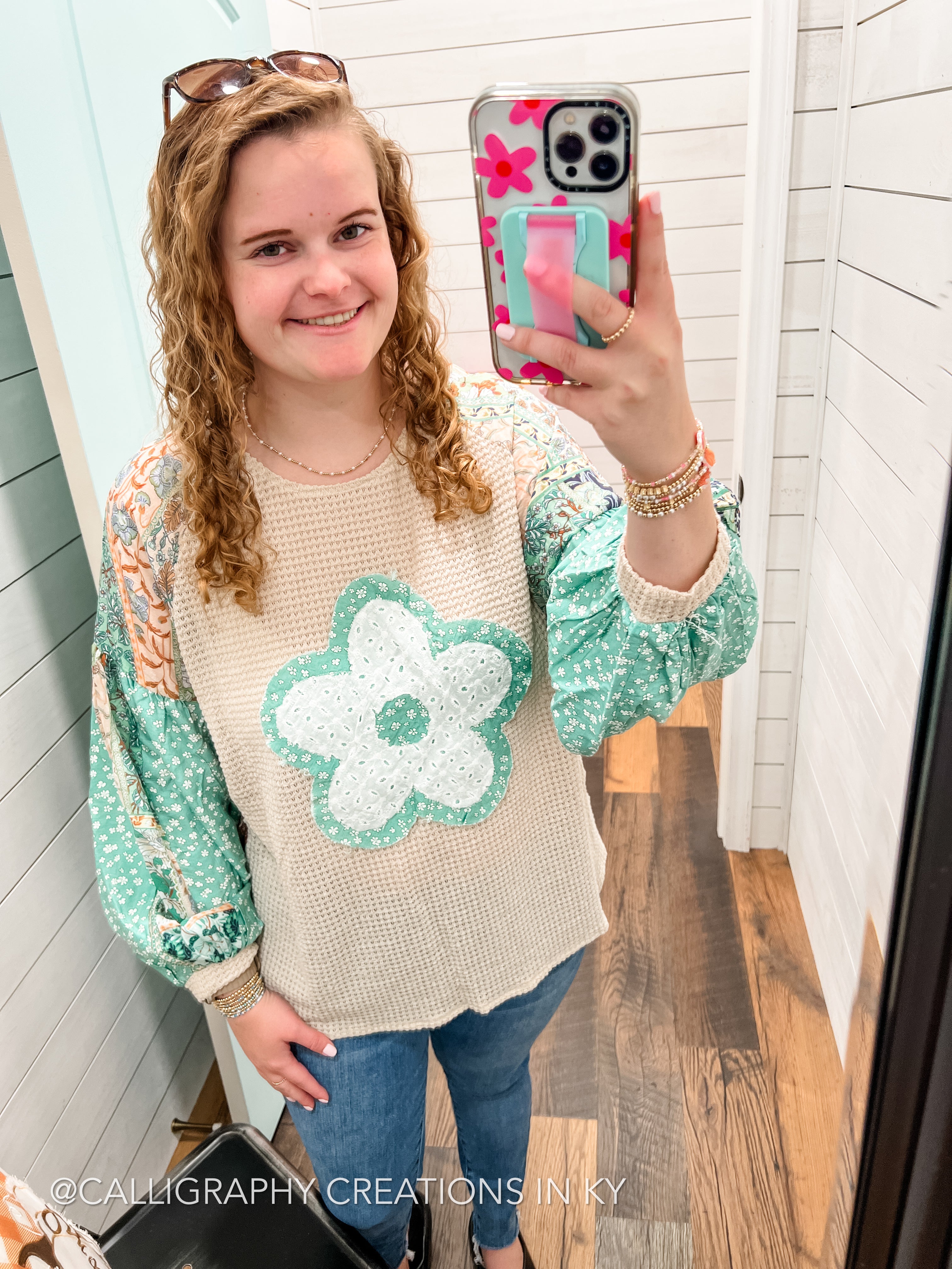 Green | Flower Power Top