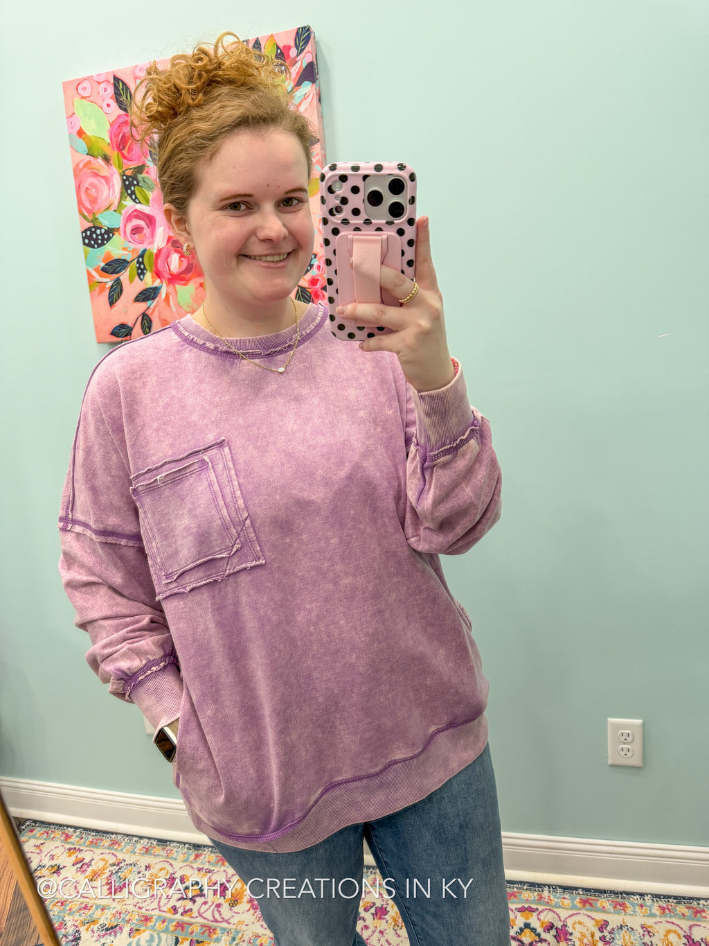 Violet | Acid Wash Pullover