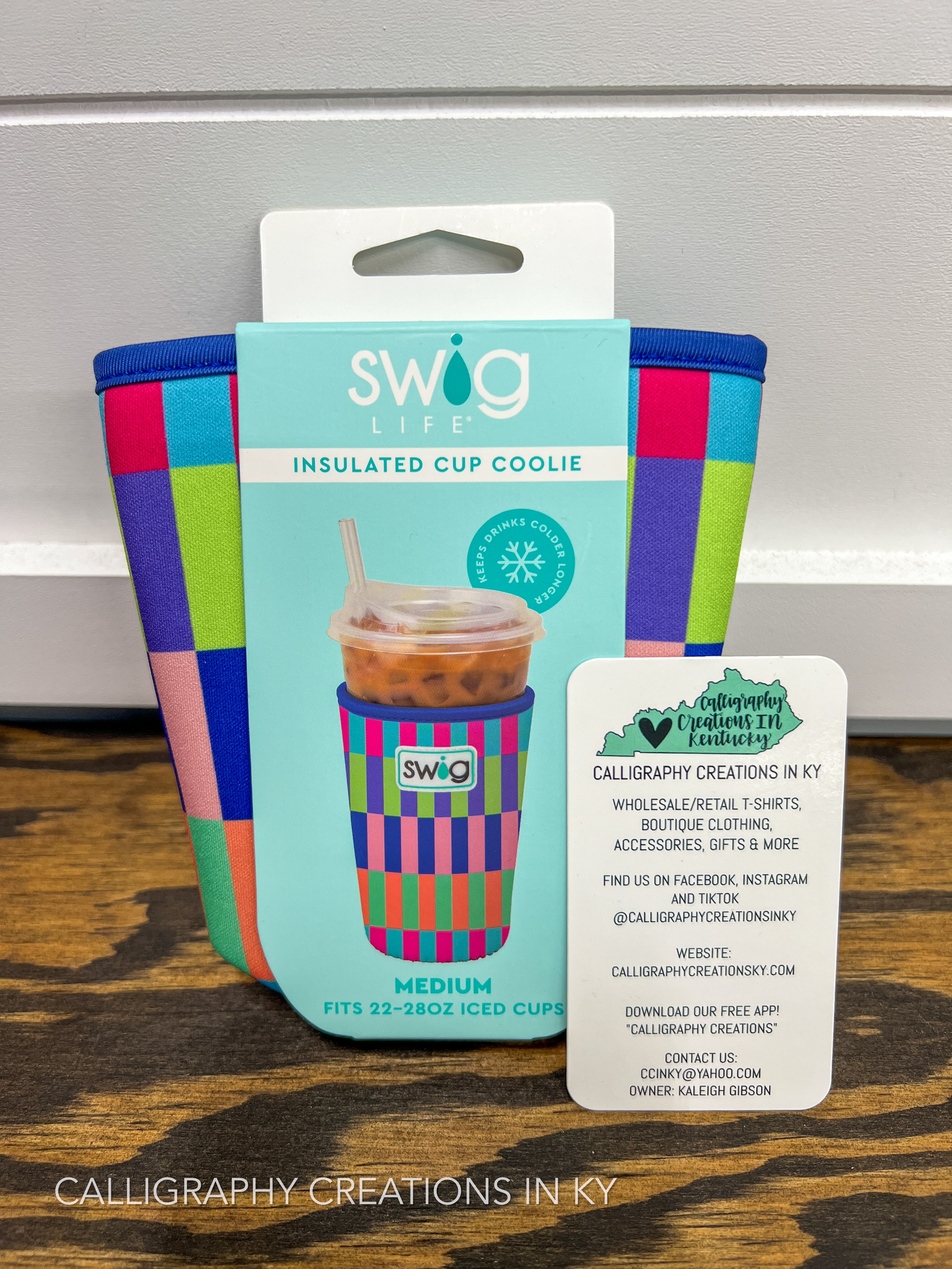 Brite Stripe • Medium Swig Iced Cup Coolie