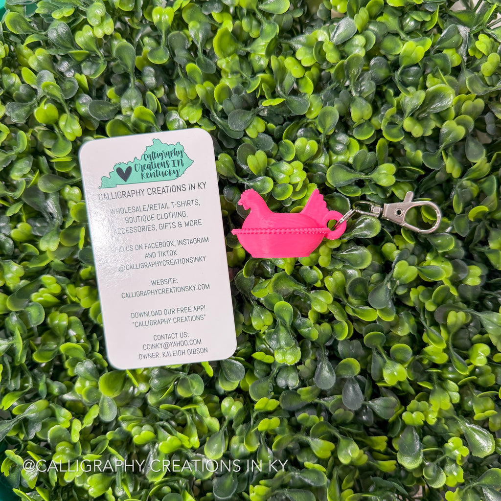 Hot Pink | Hen Keychain