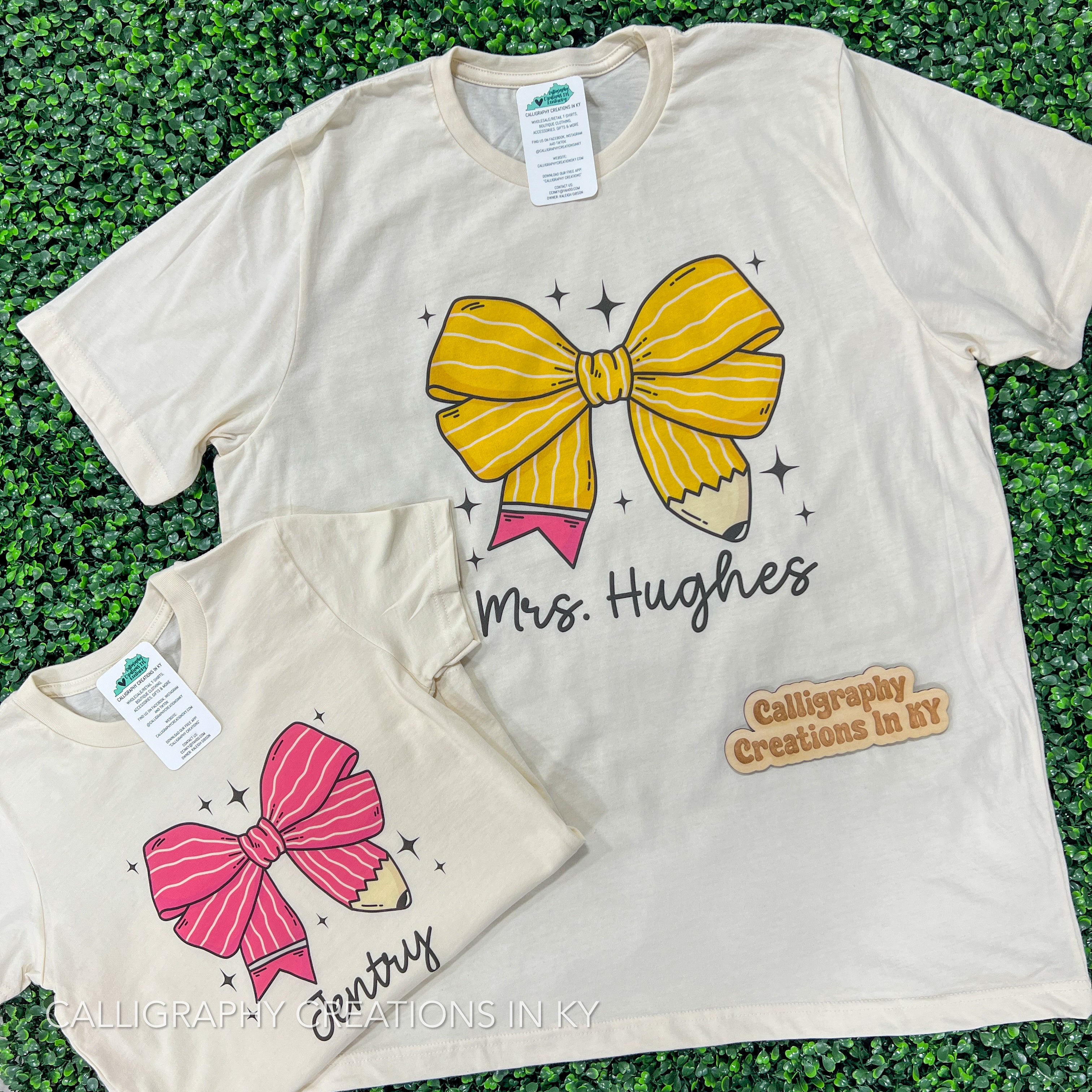 YOUTH CUSTOM PREORDER • YOUTH Name Pencil Bow (Multiple Options)