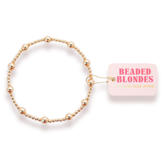 Lively Bracelet in Gold: Standard 6.75 inch | Beaded Blondes