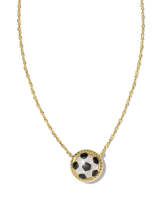 Kendra Scott Soccer Short Pendant Necklace - Gold Ivory Mother Of Pearl