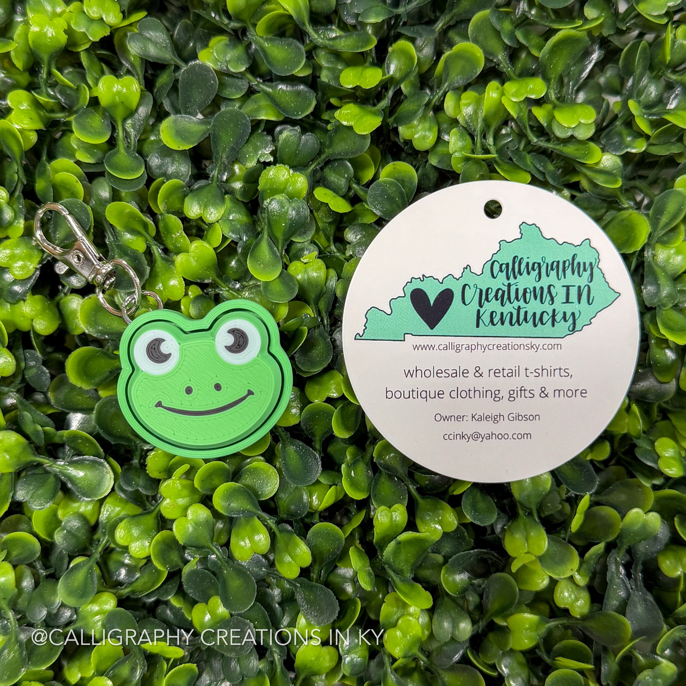 Green Frog Fidget Clicker Keychain
