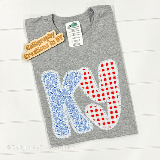 Lace Patriotic KY Tee