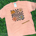 Peach Floral Check Mama Tee *FINAL SALE*