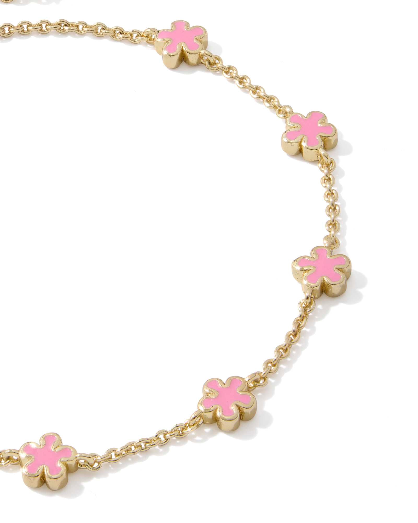 Kendra Scott Jane Delicate Chain Bracelet - Gold Dark Pink Enamel