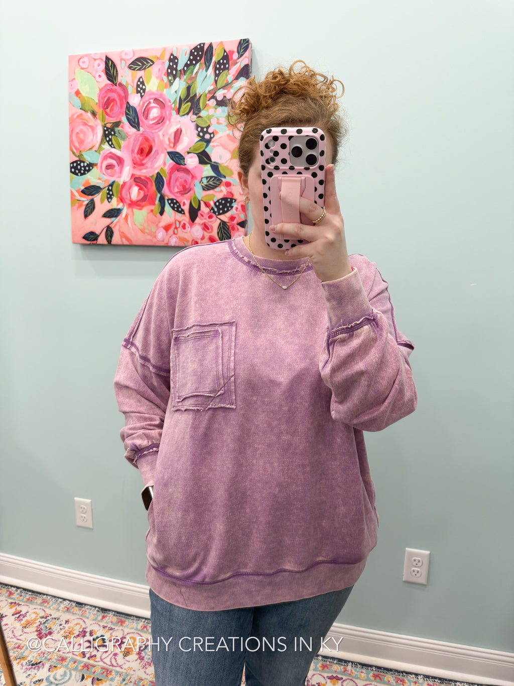 Violet | Acid Wash Pullover