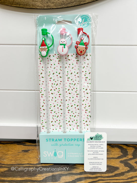 Christmas Crew Swig Straw Topper Set FINAL SALE