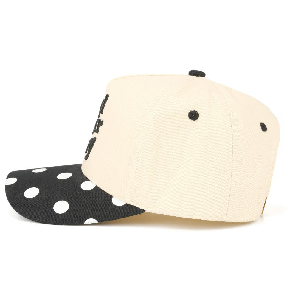 Polka Dot Bad Hair Day Embroidered Hat
