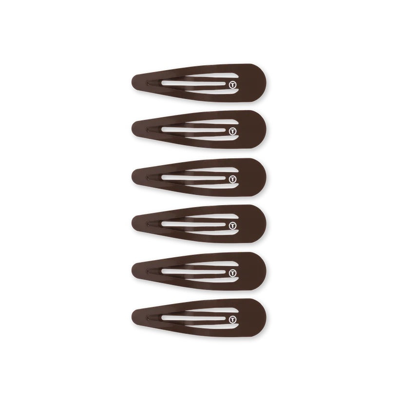 Brown Snap Clip 6ct (TELETIES)