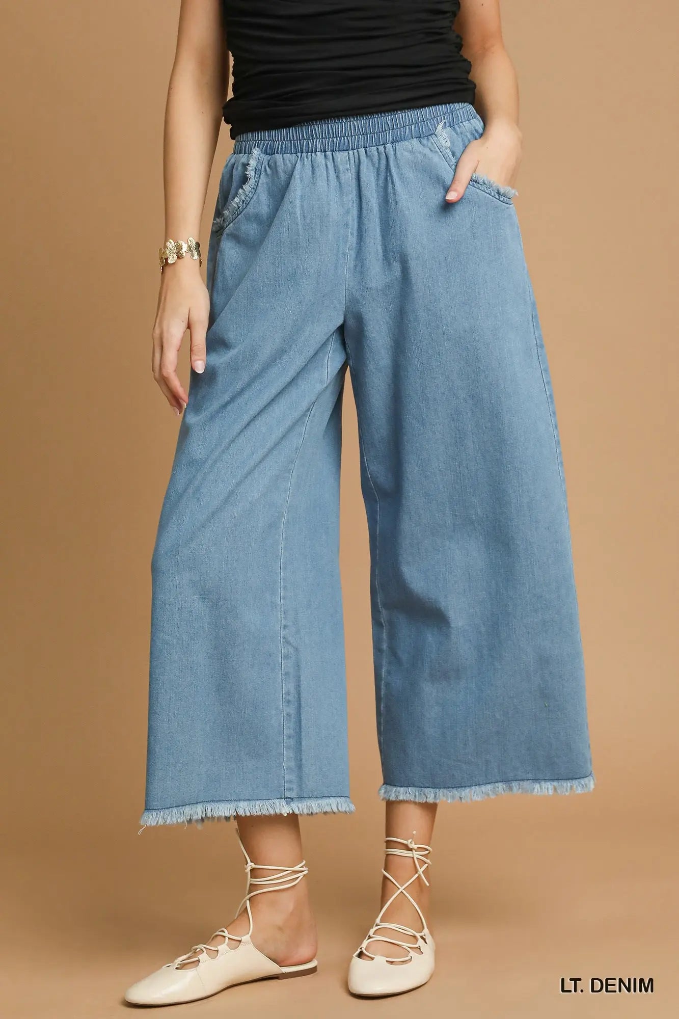 Light | Fringe Denim Pants