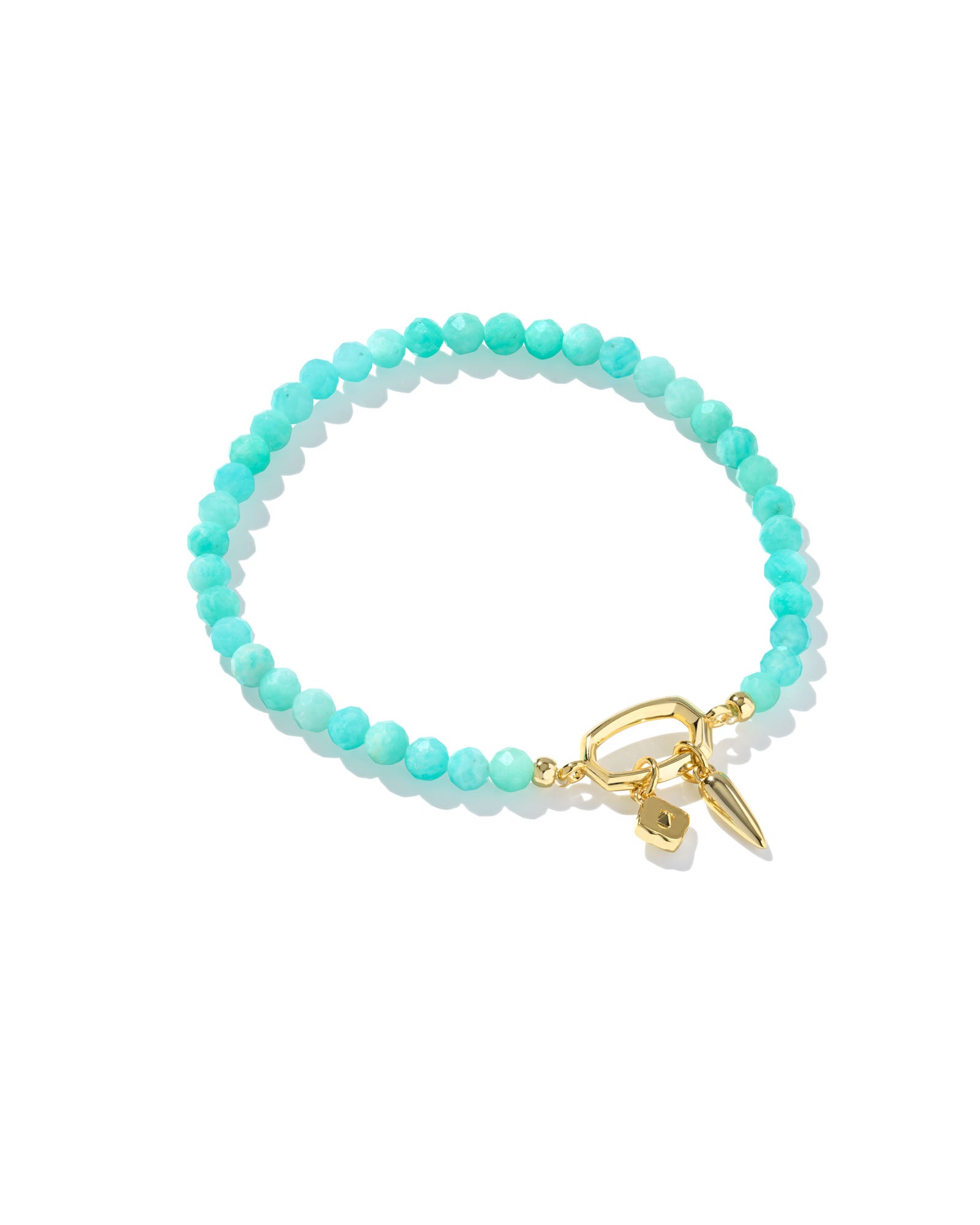 Kendra Scott Sylvia Stretch Bracelet - Gold Teal Amazonite