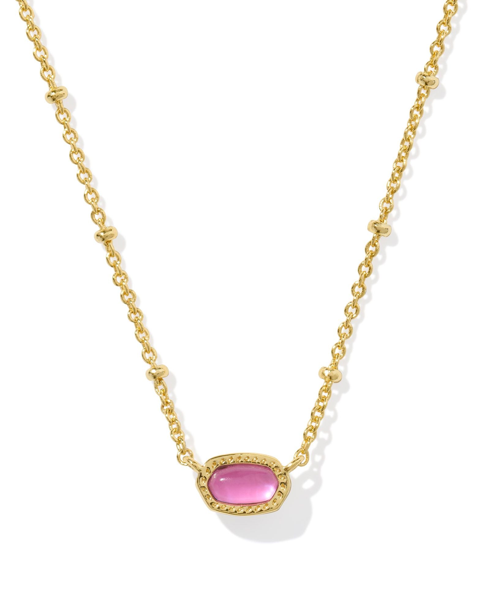 Kendra Scott Mini Elisa Satellite Short Pendant Necklace - Gold Azalea Illusion