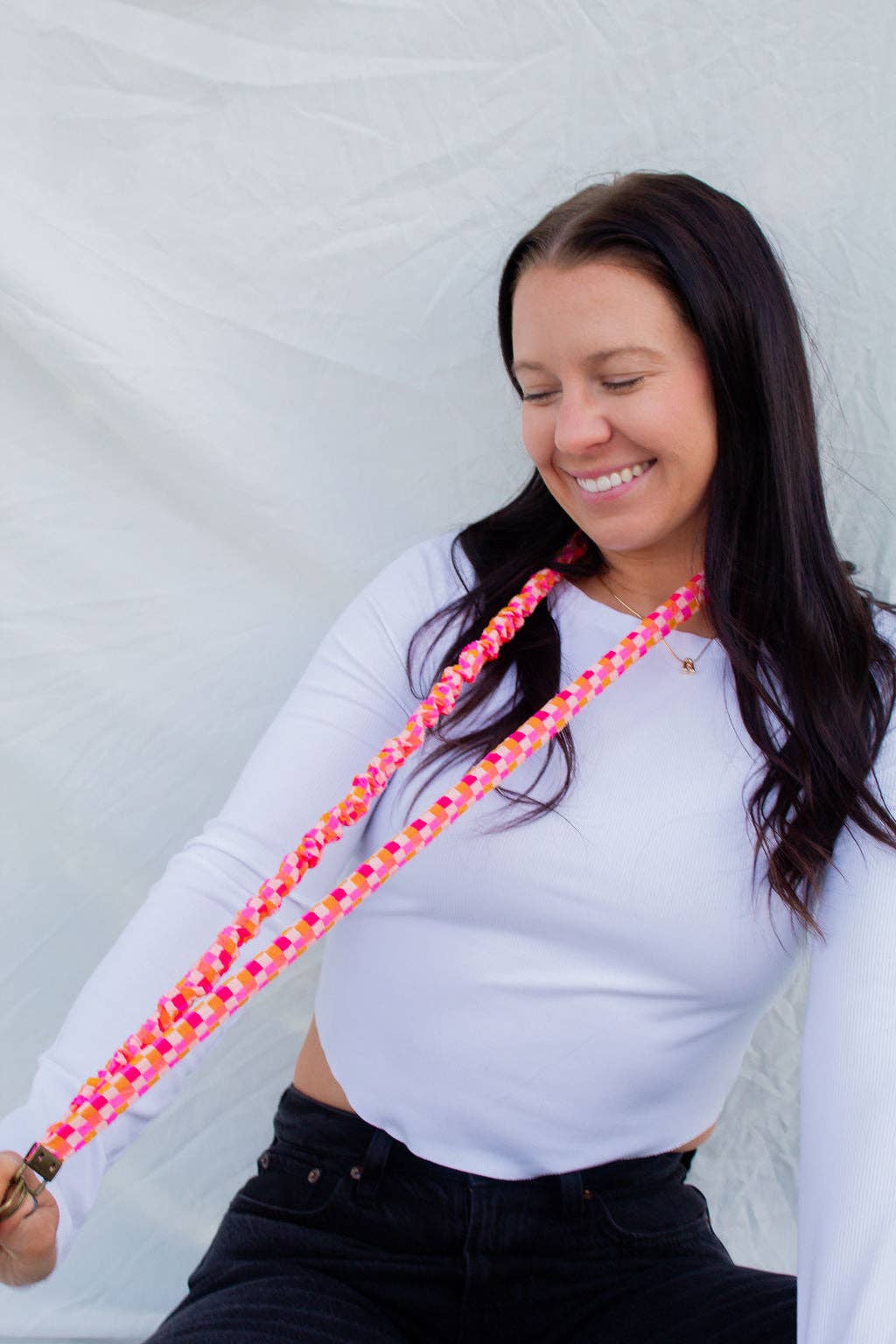 Bright Checkered Lanyard