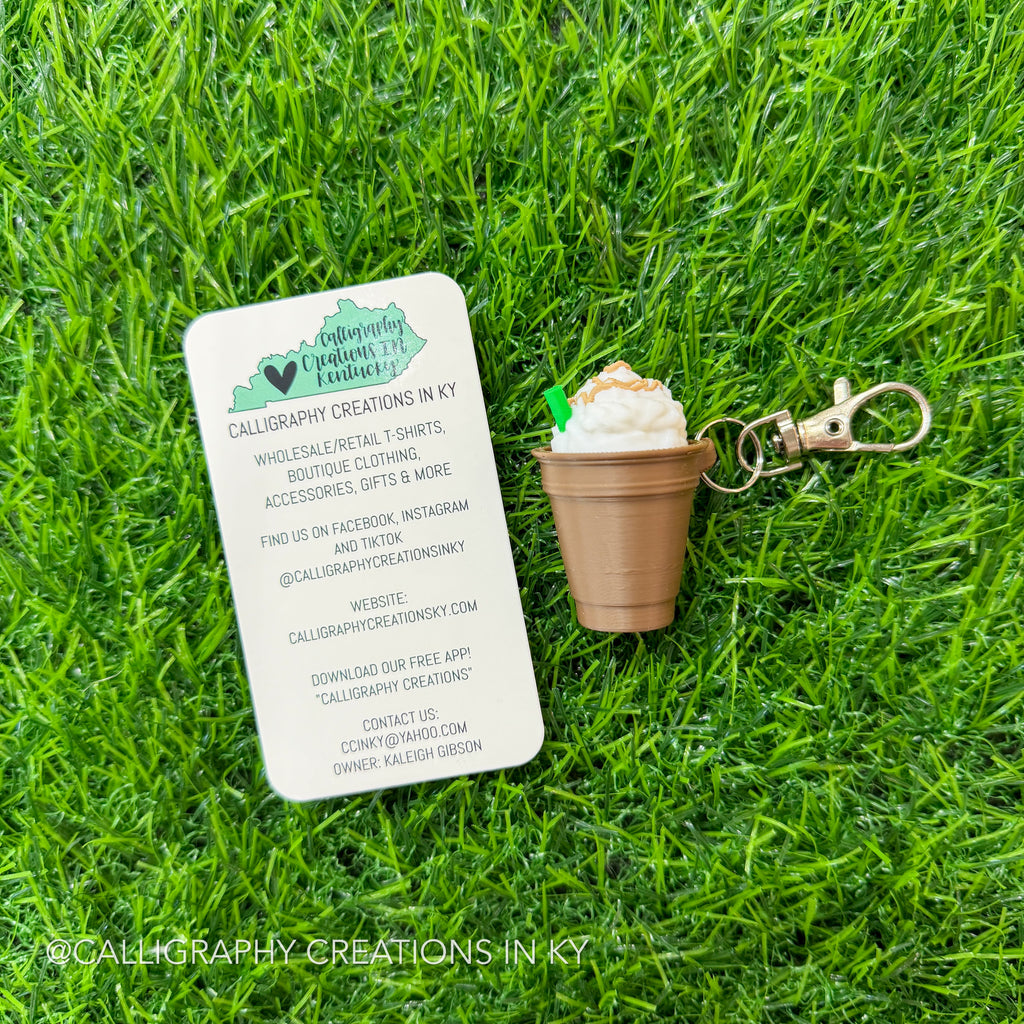 Brown Frappe Fidget Clicker Keychain