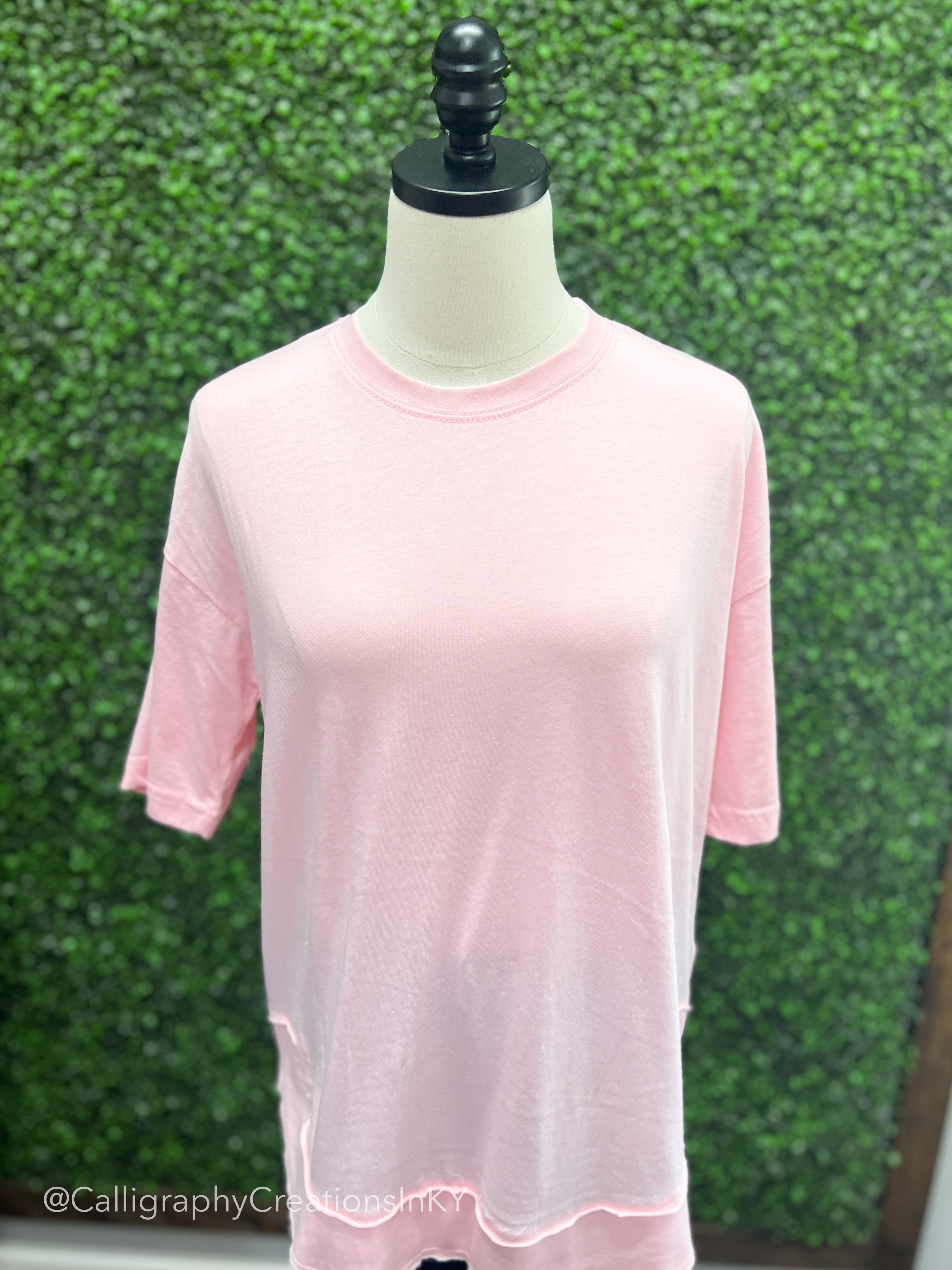 Beach Pink | Royce Rounded Bottom Vintage Top