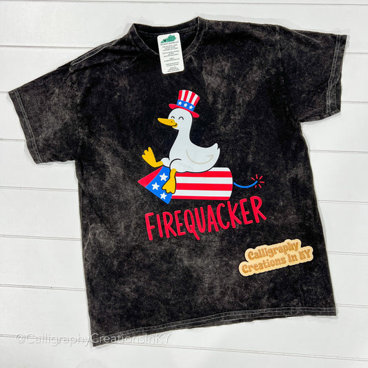 Fire Quacker Acid Wash Tee