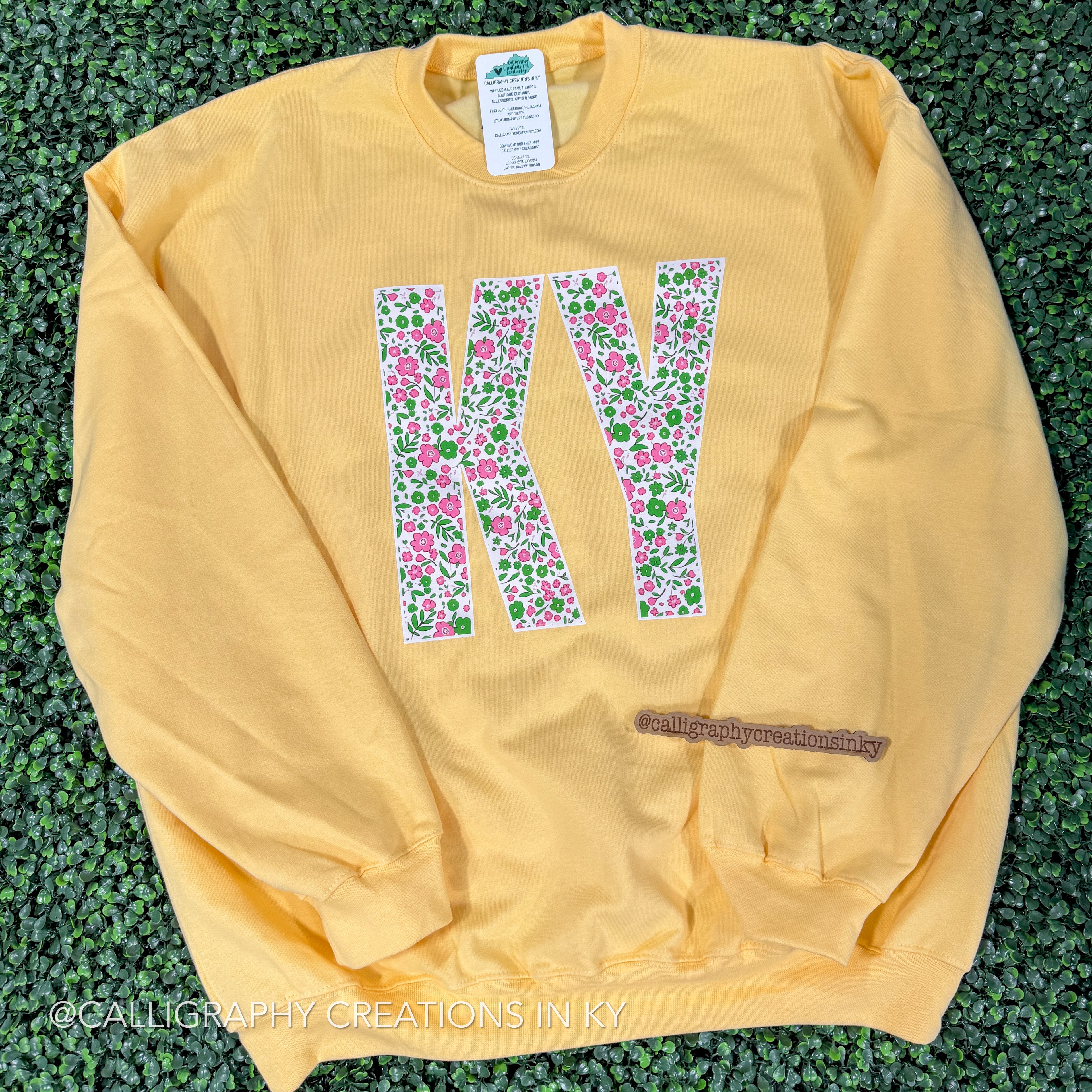 Yellow Floral KY Sweatshirt