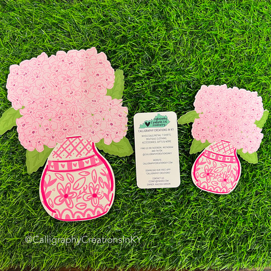 Pink Hydrangea Attachment | Doodles By Rebekah