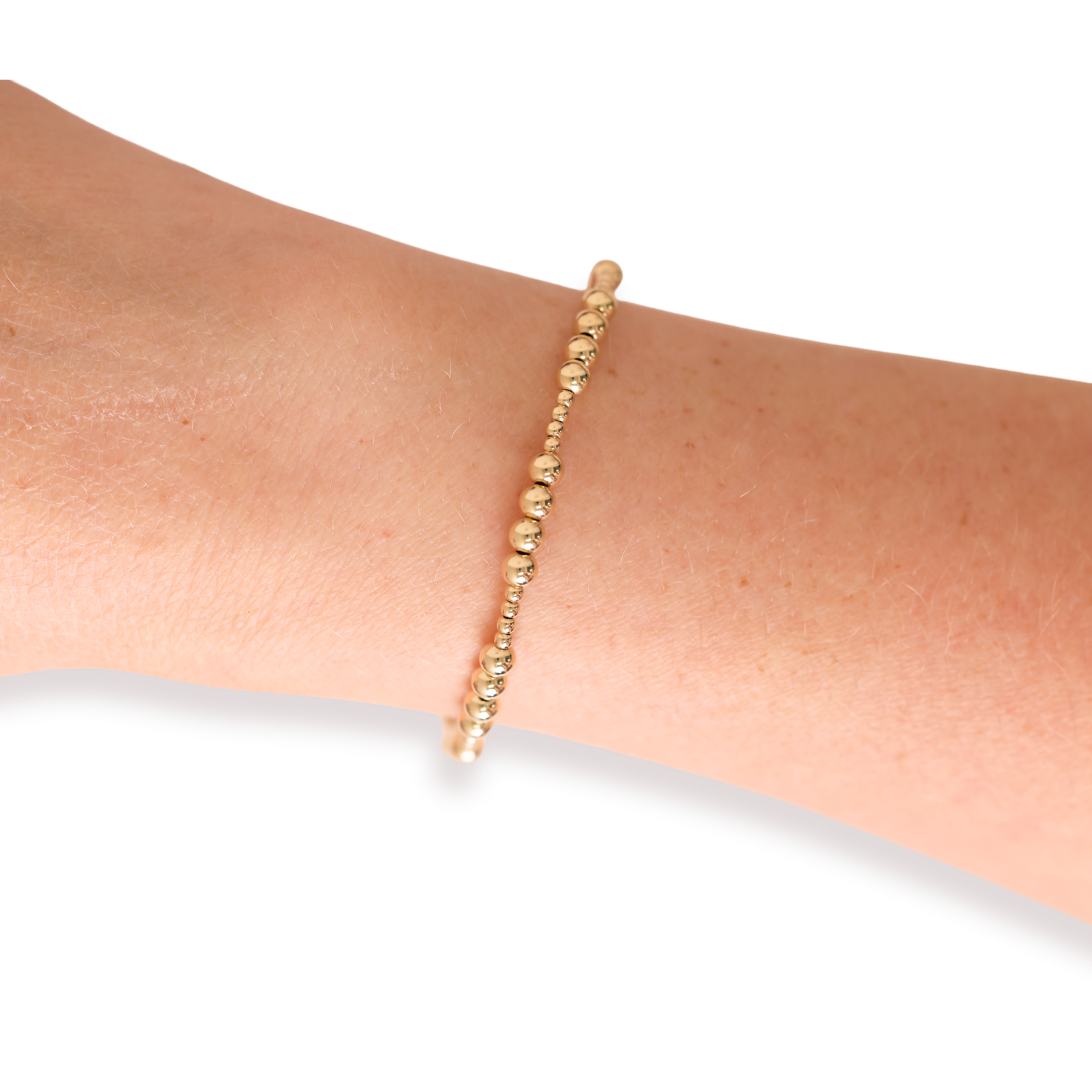 Scottie Bracelet in Gold: Standard 6.75 Inch | Beaded Blondes
